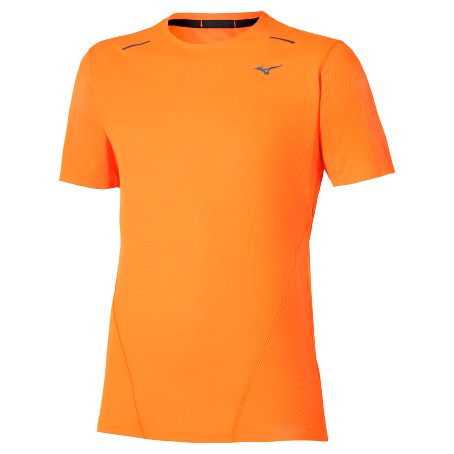 Mizuno Tech Light Dryaeroflow Short Sleeve Tee Tangelo